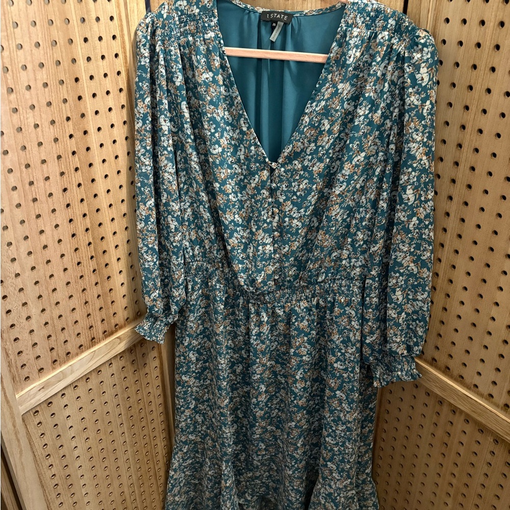 Floral Teal Dress‎